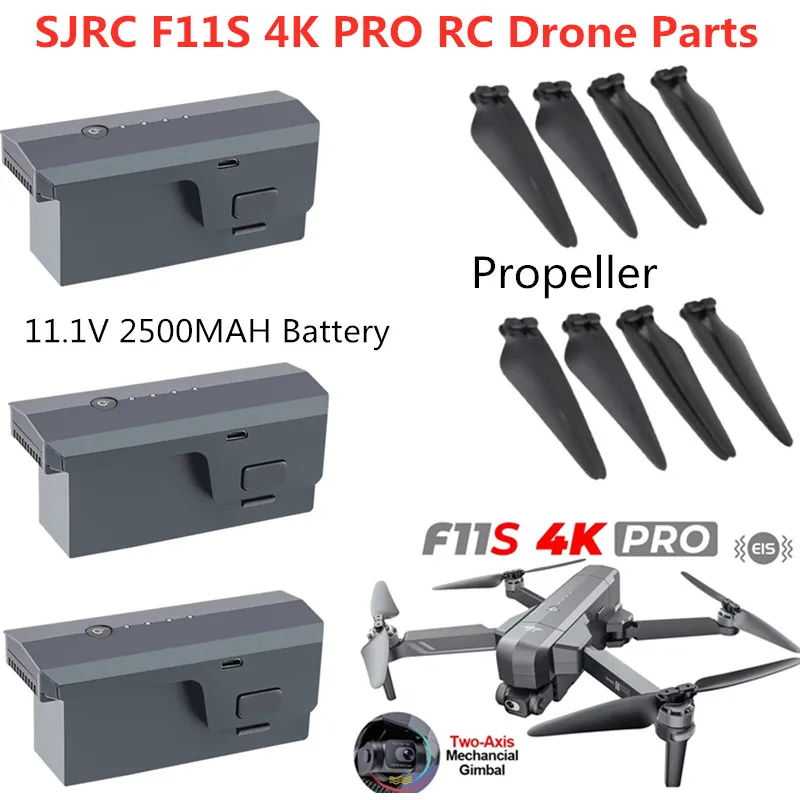 Batteria 11.1V 2500Mah Per Sjrc F11S 4K Pro Rc Drone Pezzi Di Ricambio F11S Pro F11Spro Rc Drone Accessori Sjrc F11S 4K Pro Batteria