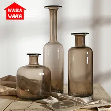 Прозрачная ваза ручной работы настольная стеклянная ваза гидропоника растения цветы сушеные цветы ваза предметы интерьера украшение подарок