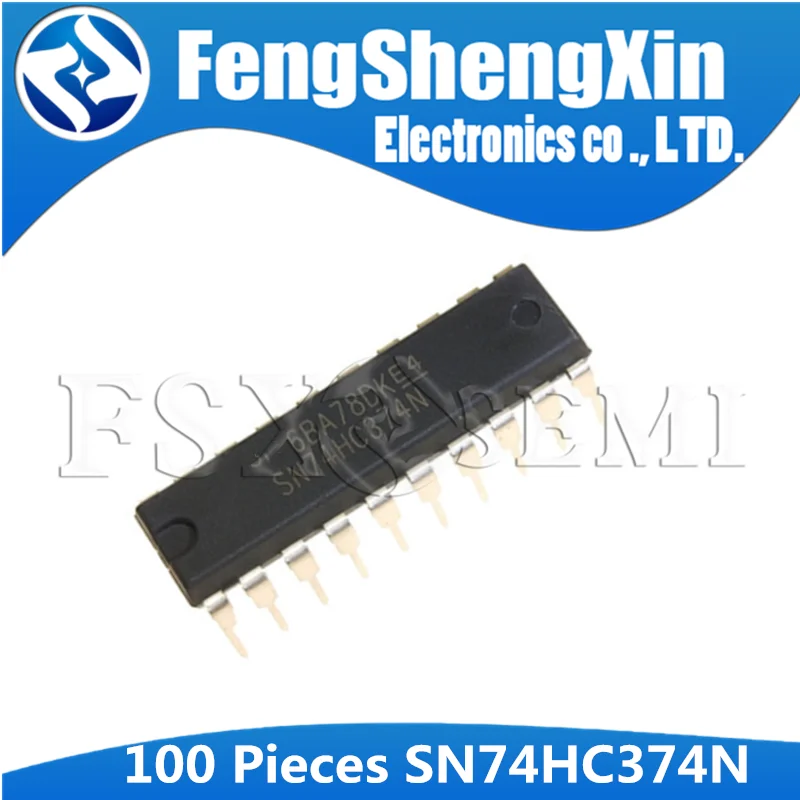 100pcs/lot SN74HC374N DIP-20 74HC374 DIP 74HC374N DIP20 HD74HC374 OCTAL EDGE-TRIGGERED D-TYPE FLIP-FLOPS WITH 3-STATE OUTPUTS IC |