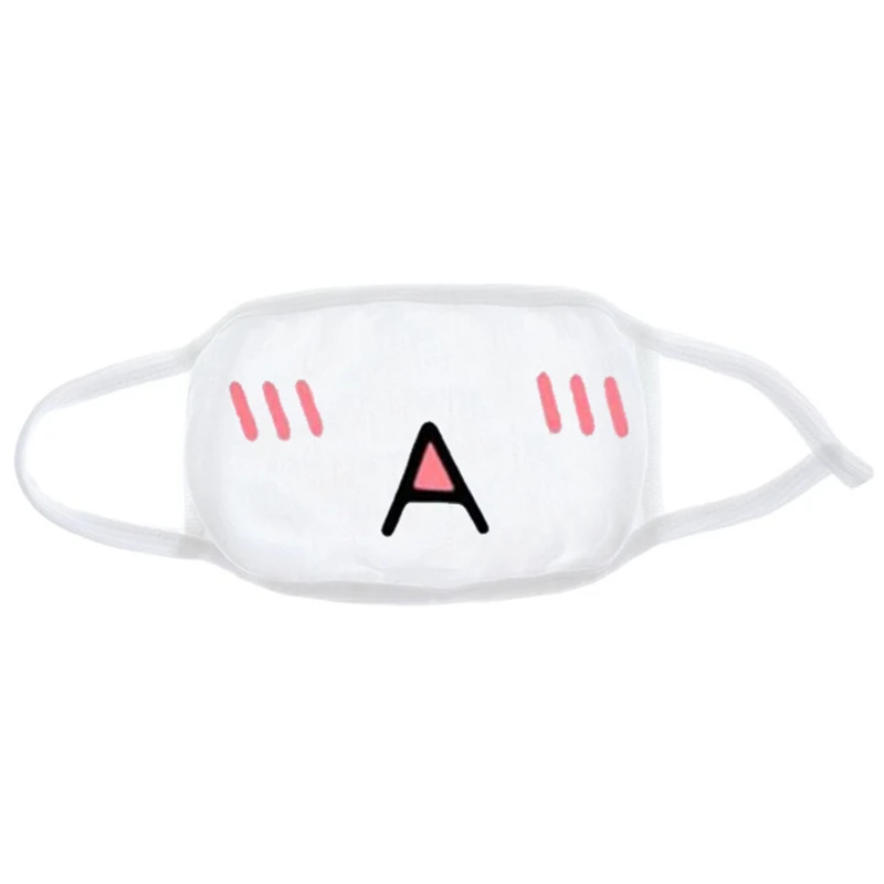 Fashion Expression Mouth Mask Anime Cotton Mouth Mask Unisex Mask Mouth-muffle Dustproof Respirator Cute Anti-Dust Mouth Covers - Color: violet