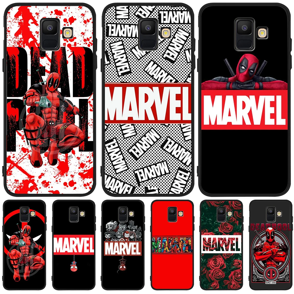 С принтами "Marvel", "Мстители", фильма «Дэдпул»; рубашки для samsung Galaxy A9 A8 A7 A6 A5 A3 J3 J4 J5 J6 J8 плюс M30 A40S A10 A20E чехол для телефона чехол