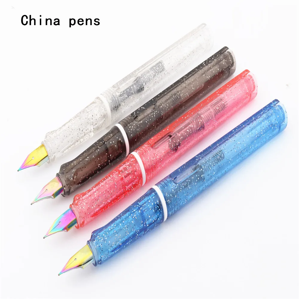 

New listing High quality 416 Transparent Colors Office Fountain Pen student School Stationery Supplies ink pen