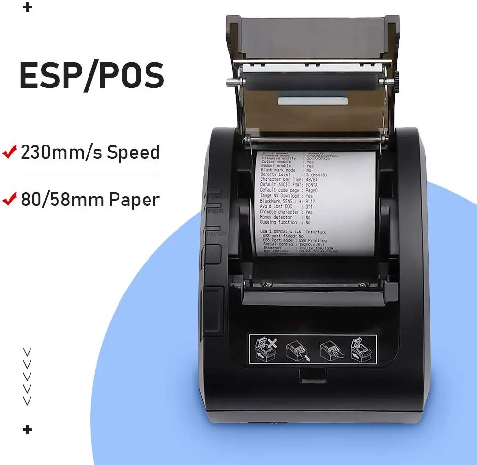 80mm Wifi Receipt Printer Pos Billing 