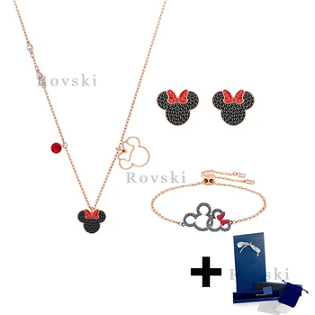

High Quality Original SWAN Cute Playful Cartoon Mouse Shape Necklace Bracelet Earrings DIY Suit Women Jewelry Gift Free Shipping