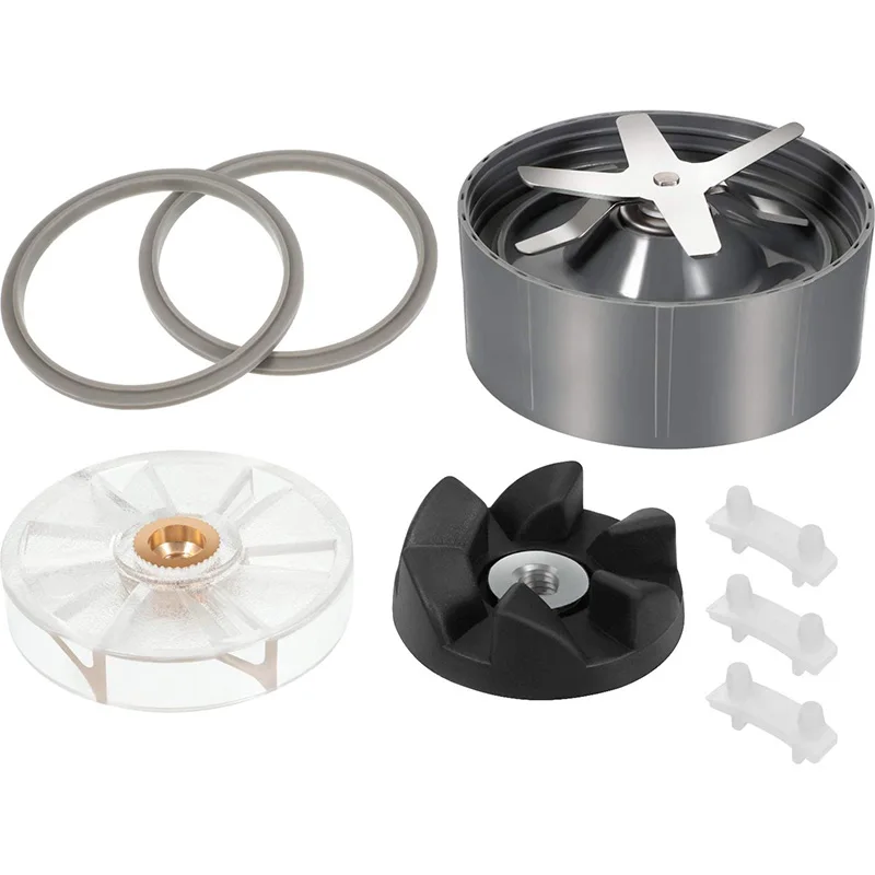 8 Pieces Blender Replacement Parts for Nutribullet 600W 900W Blender with Ice Blade/Rubber Sealing Gasket/Shock Pad Ect