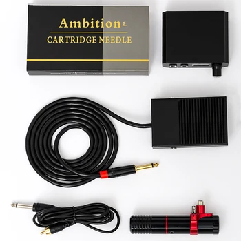

Ambition Professional Tattoo Kit Set Rotary Tattoo Machine Pen Power Sets Needles Accessories