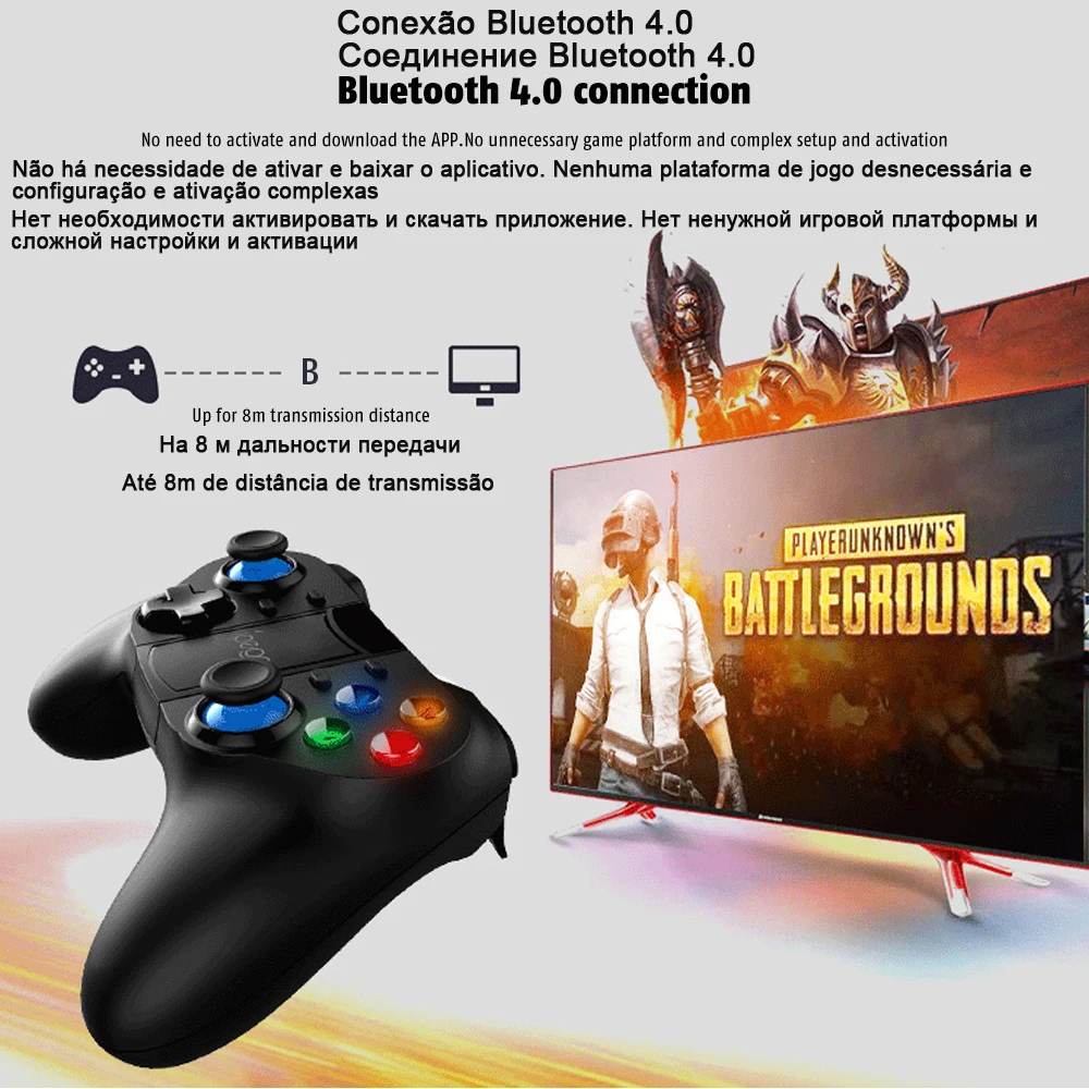 Controle Sem Fio Para Android Tv Game Box, Jogadores 2.4g Adequados Para  Console 4 Jogos - Controles De Videogame - AliExpress