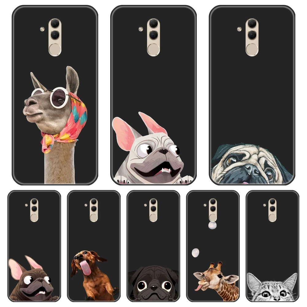 Милый чехол для Huawei Mate 7 8 9 10 20 Lite Pug Dog мягкий силиконовый Pro телефона | Мобильные