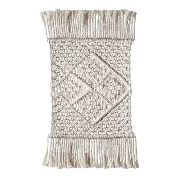 

Macrame Placemats Cup Mat Pads Bohemia Tablecloth Coaster Cup Pad Northern Europe Style Handcrafted Cotton Braid Insulation Mats