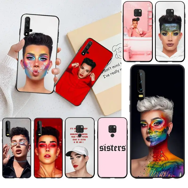 PENGHUWAN makeups James Charles DIY Painted Bling Phone Case for Huawei P30 P20 lite Mate 20 Pro P Smart 2019 prime | Мобильные