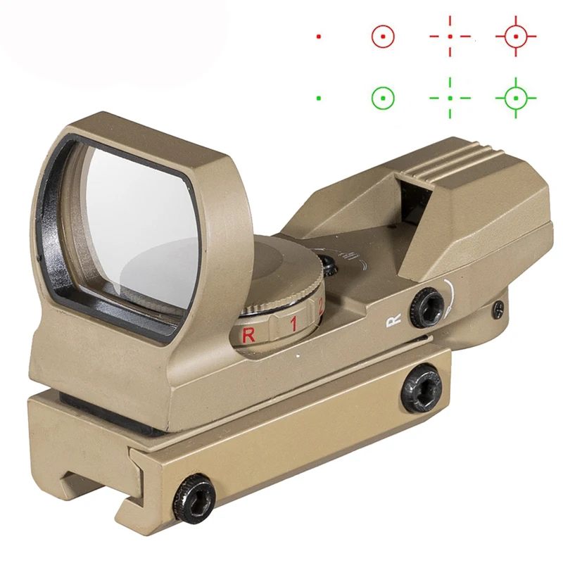 20mm/11mm Rail Riflescope Hunting Optics Holographic Red Dot Sight Reflex 4 Reticle Tactical Scope Collimator Sight red dot sight rifle scope holographic collimator