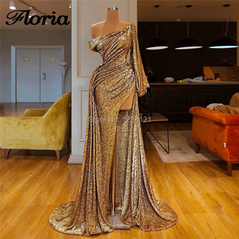 Сексуальные Высокие Сплит дубайские вечерние платья 2019 Robe De Soiree арабский одно