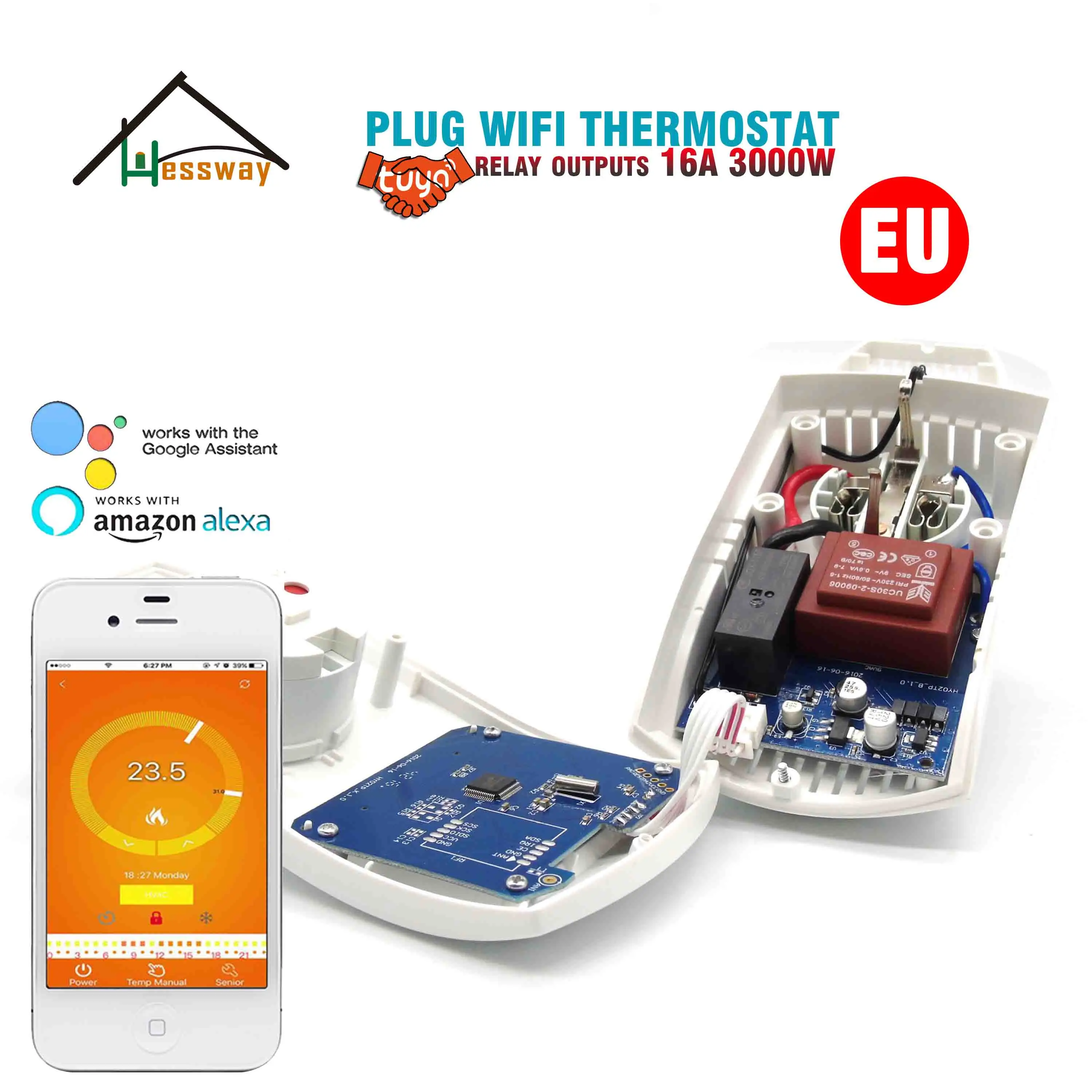 Электрический Подогрев пола 16 А Wi Fi Евророзетка термостат для инфракрасного