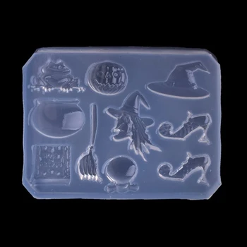 

Halloween Wizard Props Mold Witch Caps Shoes Magic Bottles Jewelry Making Tools