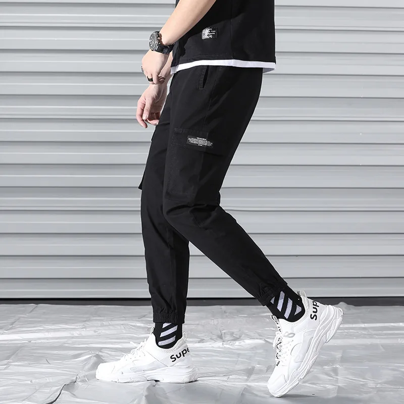 

MEN'S Trousers New Style National Trends Bib Overall Beam Leg Popular Brand Loose-Fit Versatile Men Casual Harem Pants Capri 300