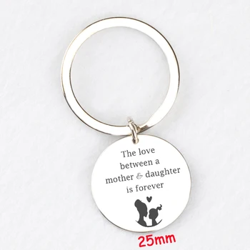 

Stick Figure Mother And Daughter Keychain The Love Betwenn A Mother&Daughter Is Forever Affection Jewelry