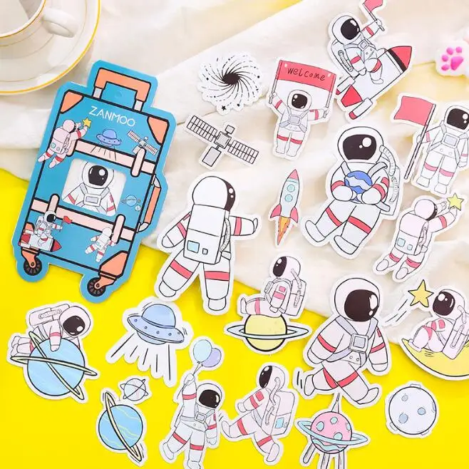 Sharkbang Waterproof Kawaii Space Pilot Scrapbooking Bullet Stickers DIY Ablum Luggage Decorative Paper Sticker Stationery | Канцтовары