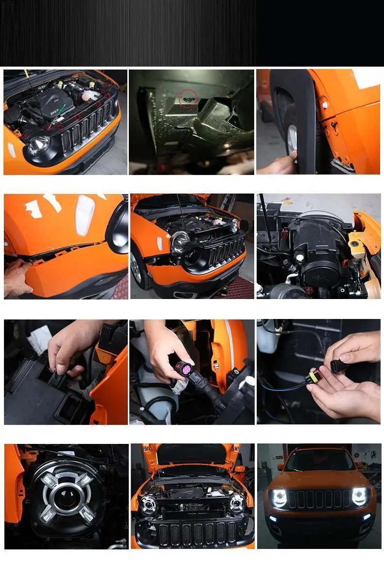 Автомобильные аксессуары наружные дневные Luces Para Авто ходовые Cob светодиодные фары автомобильные фары в сборе 17 18 для JEEP Renegade