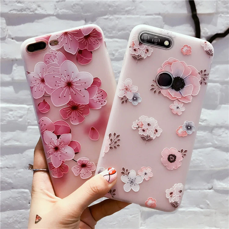 Розовое нижнее белье с милыми цветами чехол для телефона Huawei Honor 7A