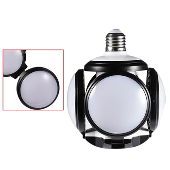 

60W LED Football Garage Lights Foldable Garage Ceiling Lamp 4800ML Deformable Basement High Bay Light