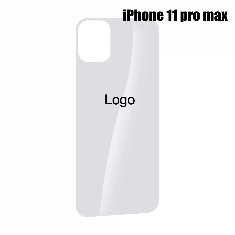 iPhone 11 pro max 9H изогнутая защитная пленка из закаленного стекла, задняя крышка, задний Чехол, защитная пленка с логотипом для iPhone 11 Pro Max 11 Pro 11 - Цвет: iPhone 11 pro max