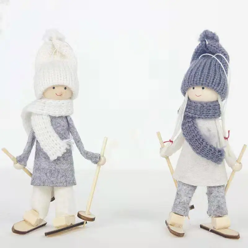 Christmas tree decoration ski dolls toys home desktop accessories hanging ornaments | Дом и сад