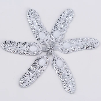 

Taidian Flatback Feather Earring Resin Rhinestone Cabochon For Native Beaded Earring 50Pieces/bag 16x63MM