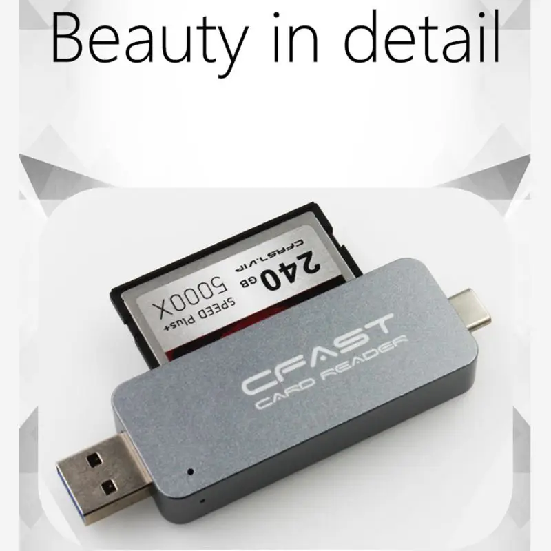 CFast кард-ридер USB3.1 двухпортовый USB-A USB-C портативный GEN2 10 Гбит/с