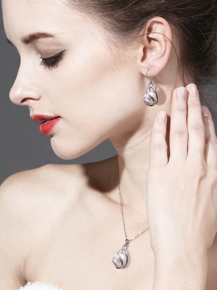 FENASY, ожерелье с подвеской в клетку из натурального пресноводного жемчуга для женщин, 925 пробы, серебряное, бохо, панк, готическое ожерелье, Жемчужное ювелирное изделие