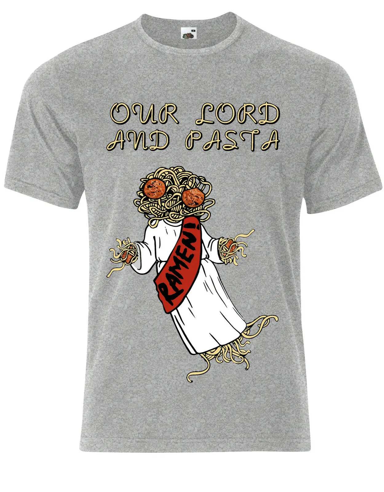 Летающий спагетти Монстр атеист FSM Pastafarian Ramen Мужская футболка Топ AG58 |