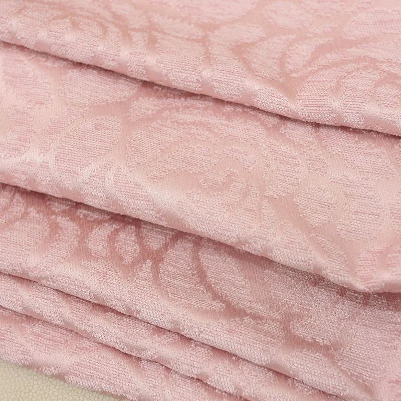 Корейский современный простой розовый девушка принцесса жаккард Роза синель ткань занавеска ткань готовая индивидуальная обработка затенение