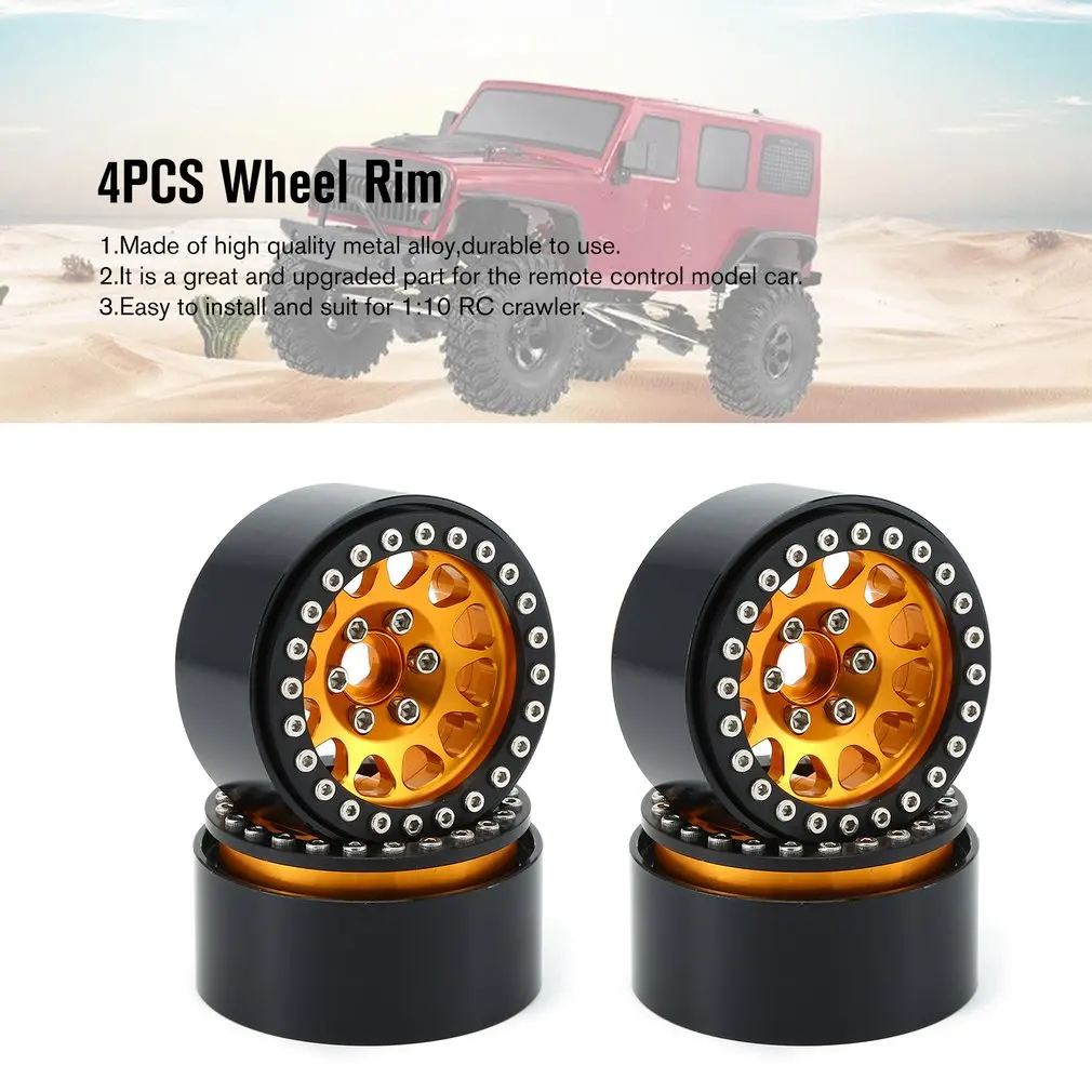 4 шт. металлический обод колеса Beadlock для 1:10 RC Crawler Traxxas Hsp Redcat Rc4wd Tamiya Axial Scx10 D90 Hpi
