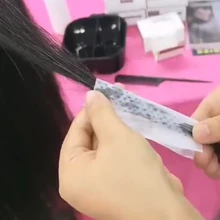 2000 лист/2 коробки вьющиеся волосы бумага быстрая завивка ультра-тонкая сильная тяга сильная водопроницаемость Сетка Дизайн салон Инструменты для завивки