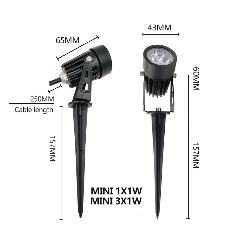 Водонепроницаемый всплеск пейзаж светодиодный светильник для газона 12 В 220 В Ландшафтный Точечный светильник IP65 Напольный СВЕТОДИОДНЫЙ светильник Спайк 3 Вт 5 Вт садовая лампа