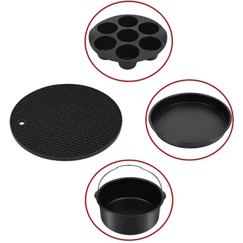 

Pizza Fryer Accessories 12 pcs 7 Inch Durable Pot Baking Basket Plate Grill Pot Kitchen Accessories Great Kitchen Cooking Tool