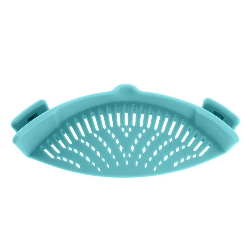 light blue Ситечко для кухни, силиконовая кастрюля, миска, воронка, ситечко для кухни, для мытья риса, дуршлаг, кухонные аксессуары, инструменты для приготовления пищи, Новинка - Цвет: light blue