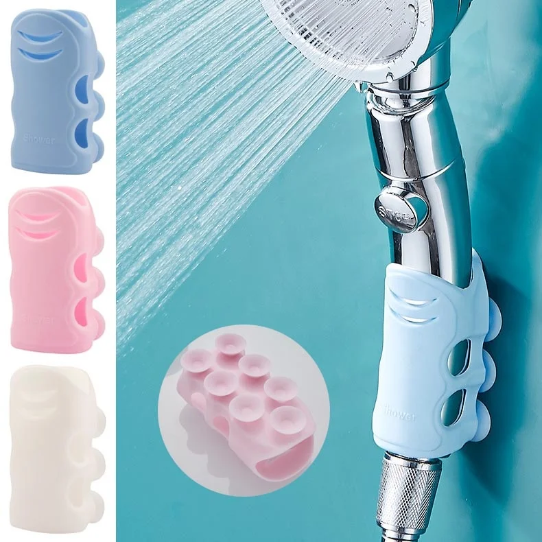 1pcs Suction Cup Brackets Removable Silicone Shower Head Holder Wall Mount Storage Shelf Rack Bathroom Accessories | Дом и сад