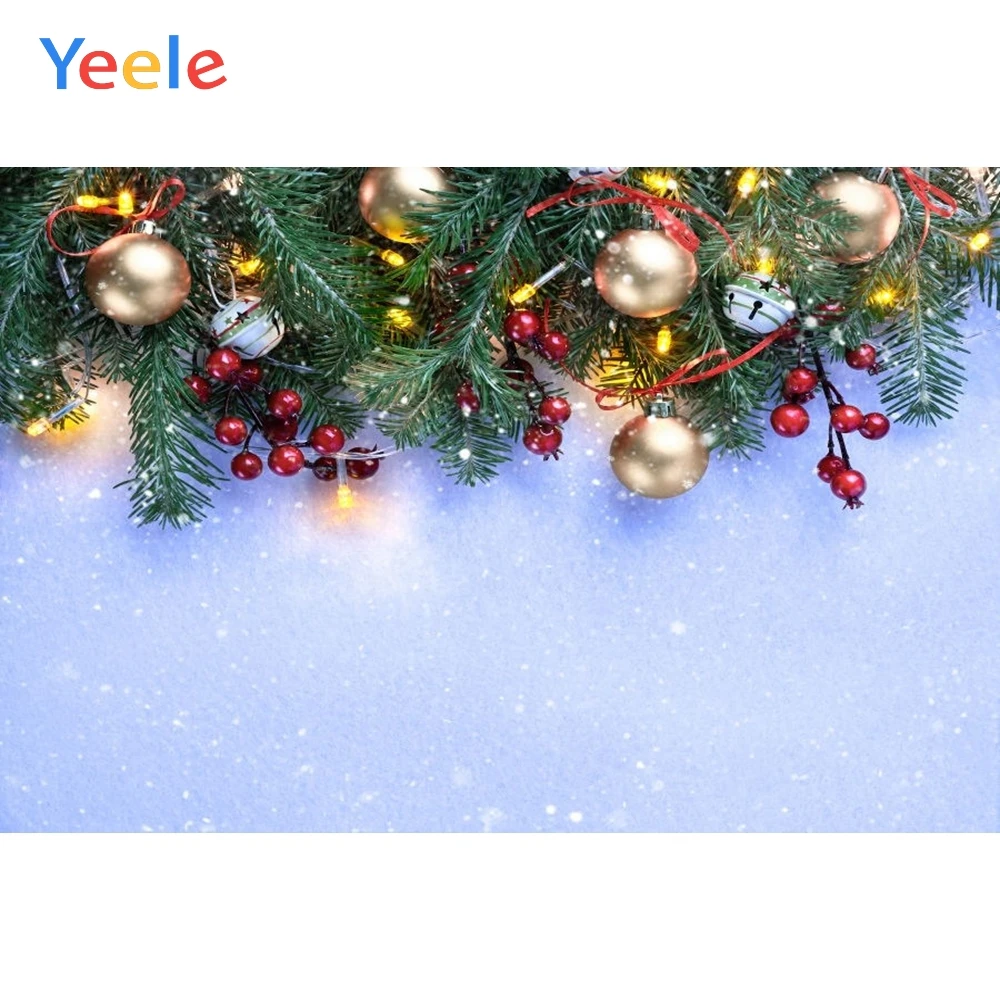 

Yeele Christmas Backdrop Winter Tree Snow Light Bokeh Baby Birthday Party Customized Photography Background For Photo Studio