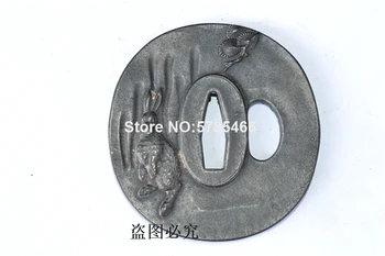 

Set Tiger Iron Steel Guard Tsuba Menuki Fuchi Kashira For Japanese Samurai Katana Wakizashi Sword Steel Hand Guard Tsuba HandMad