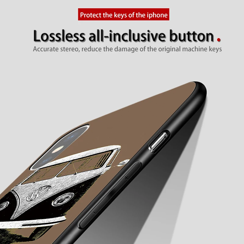Чехол для телефона для iPhone 11 Pro Max XR XS MAX X volkswagen для Apple 8 7 6 5S s Plus Мягкий Силиконовый ТПУ Матовый чехол Funda para