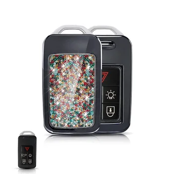 

5 Button Keyless Entry Smart Key Case Diamond Cover For Volvo S60/S80/V60/XC60/XC70/S60L/V40 Car Styling Shell Crystal keychian