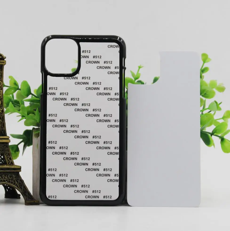

Blank 2D Sublimation PC hard Case for iphone 11 pro max with Aluminum Inserts 20pcs/lot