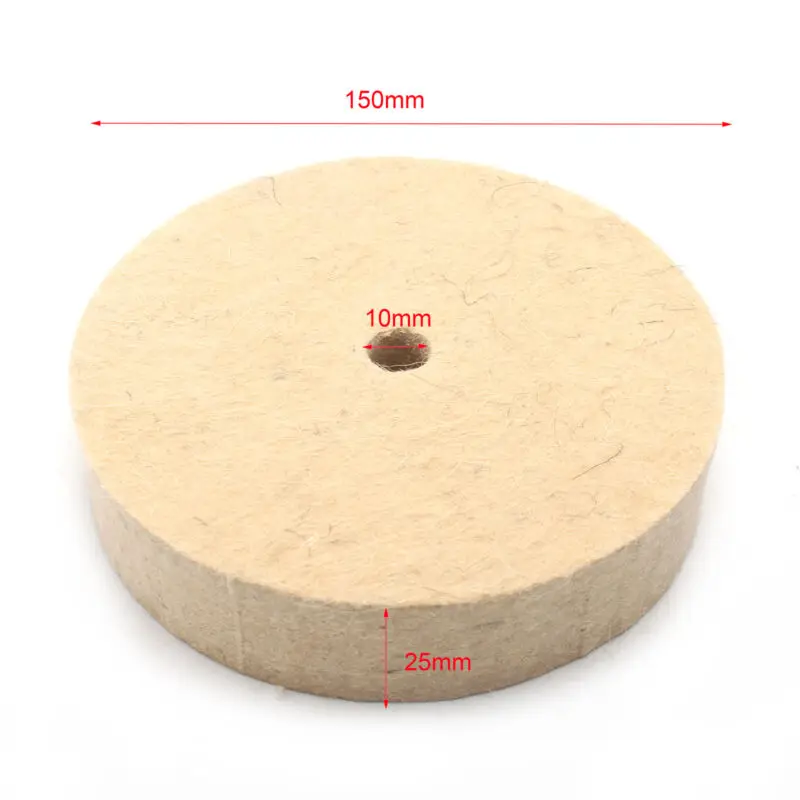 

Beige 3-12\\\" Buffing Grinding Wheel Wool Felt Polishing Abrasive Disc Tools Parts