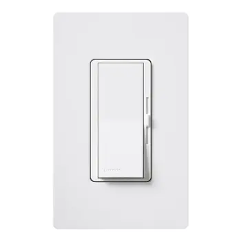 

Dimmer Switch for Dimmable LED, Halogen and Incandescent Bulbs, with Wallplate, Single-Pole or 3-Way, DVWCL-153PH-WH,White jk666