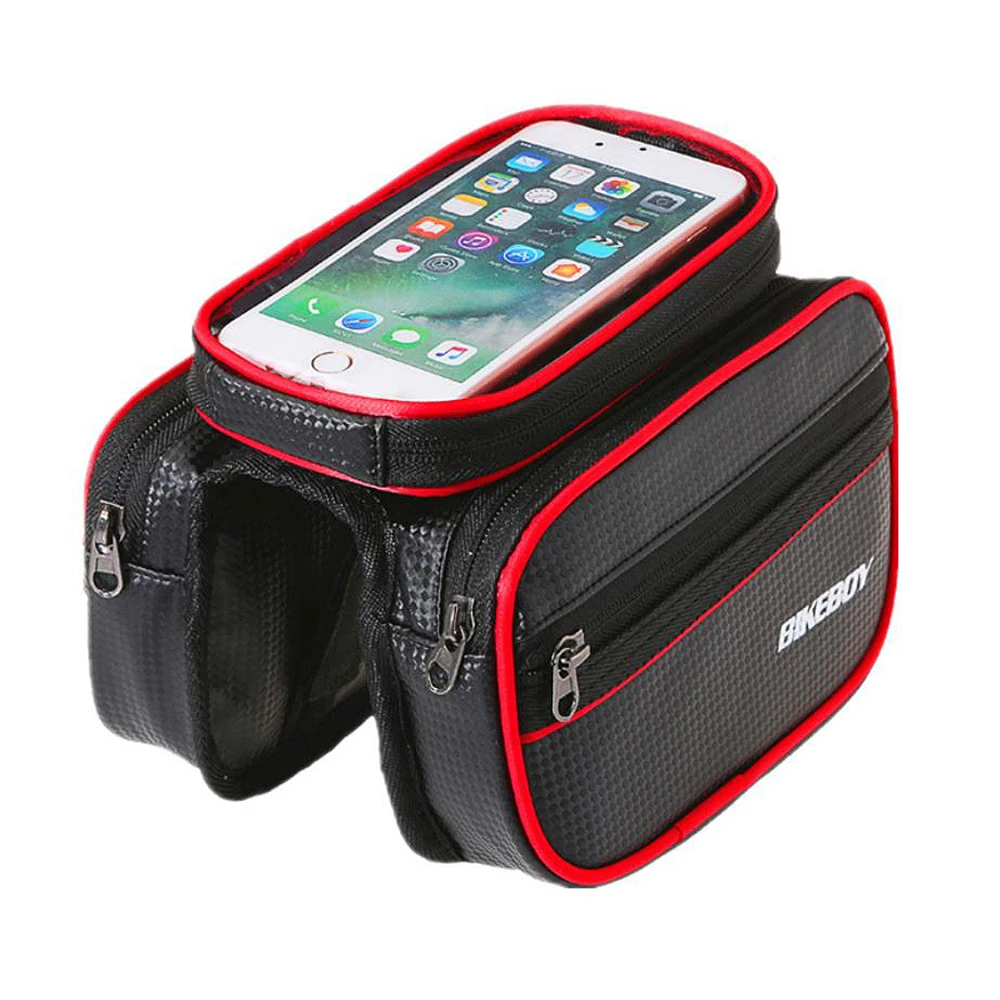 Bicycle bag top tube mobile phone front hanging Car waterproof bicycle riding bag mountain BMX folding car storage accessories