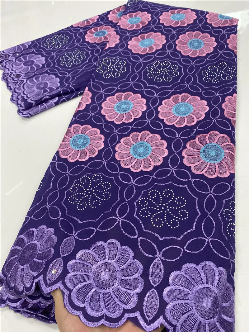 

NIAI Nigerian Swiss Voile Lace In Switzerland 2020 High Quality African Swiss 100% Cotton Lace For Wedding Dress XY3535B-6