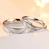 Trendy Wedding Ring Pure 100% 925 Sterling Silver Micro Scrub Couple Band Jewelry Accessories Gift for Women / Men Lovers 4