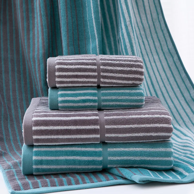 1PC Gray Cotton Plush Absorbent Hand Towel Men Towel Quick-Drying Bath Towel Bathroom Kitchen Towels Supplies 34*76 cm