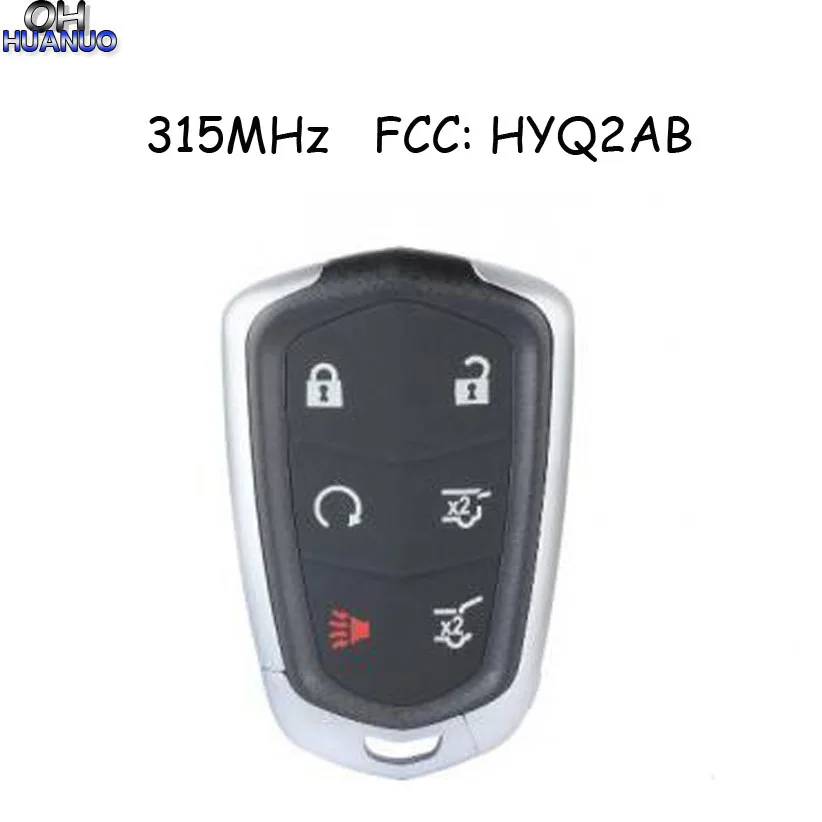 Умный дистанционный ключ 6 кнопок 315 МГц для Cadillac SRX/ATS/XTS/XTS-L/CTS/XT5 Escalade ESV FCC: HYQ2AB