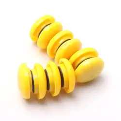 Vibrant Circular Magnet Set - Decorative Fridge & Office Accessories (Yellow)